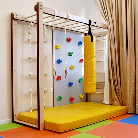 Kids Gym Room, Sensory Kids Room, Indoor Playroom, Gym Room At Home, Toddler Playroom, Kids Playroom Decor, Activity Room, Kids Rooms Diy, Kids Bedroom Inspiration