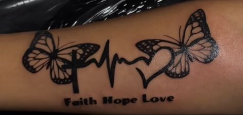 Faith Hope Love Tattoo, Meaningful Tattoo Quotes, Writing Tattoos, Tattoos For Women Half Sleeve, Dope Tattoos For Women, Faith In Love, Faith Hope Love, Meaningful Tattoos, Dope Tattoos