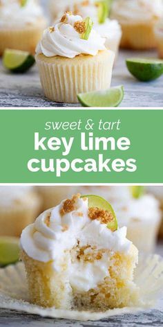 Key Lime Pie Filling, Key Lime Buttercream, Key Lime Pie Cupcakes, Graham Cracker Crumble, Lime Buttercream, Flavored Cupcakes, Homemade Cupcake Recipes, Key Lime Cupcakes, Delicious Cupcakes Recipes