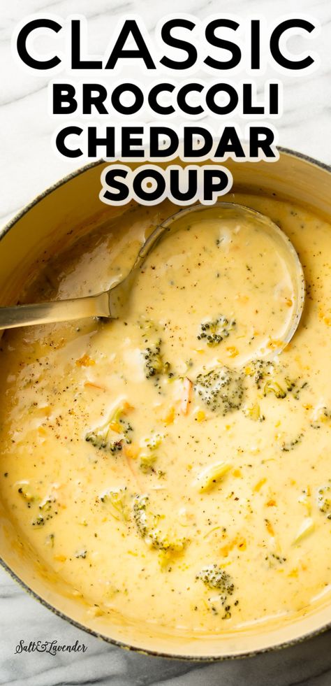 Easy Broccoli Cheddar Soup, Broccoli Cheddar Soup Recipe, Cheddar Soup Recipe, Broccoli Cheese Soup Recipes, Easy Broccoli, Cheese Soup Recipes, Cream Of Broccoli Soup, Broccoli Soup Recipes, Homemade Soup Recipe