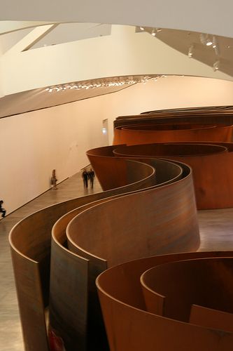 Richard Serra, LA MATERIA DEL TEMPO - Guggenheim, Bilbao | Flickr ... Richard Serra Sculpture, Richard Sera, Guggenheim Museum Bilbao, Ribbon Wall, Brutalist Buildings, Richard Serra, Art Gallery Interior, Guggenheim Museum, A Level Art