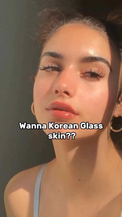 Glass skin Beginner Skin Care Routine, Membentuk Alis, Haut Routine, Beauty Treatments Skin Care, Korean Glass Skin, Face Skin Care Routine, Clear Healthy Skin, Diy Skin Care Routine, Basic Skin Care Routine