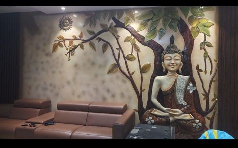 Buddha 3d, 3d Wall Murals, Mural Wall Art, Mural Art, 3d Wall, Wall Mural, Cement, Wall Murals, Mural