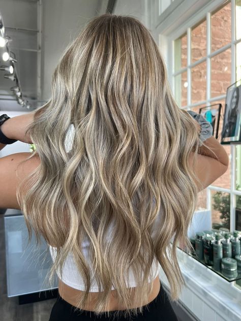 Low Light In Blonde Hair, Brown Lowlights Blonde Hair, Brown With A Lot Of Blonde Highlights, Brunette With A Lot Of Blonde Highlights, Highlight And Lowlights For Blonde Hair, Hair Inspo Color Dirty Blonde, Bayalage Dirty Blond, Blonde Brown Lowlights, Brown Hair With Blonde Lowlights And Money Pieces