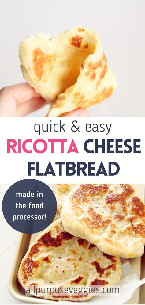 Easy Ricotta Cheese Recipes, Recipe Ricotta Cheese, Ricotta Cheese Bread, Ricotta Bread Recipes, Things To Make With Ricotta Cheese, Ricotta Flatbread Recipes, Ricotta Recipes Breakfast, Ricotta Flatbread, Ricotta Bread