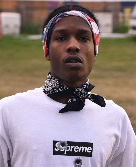 Pigeons & Planes on Instagram: “A$AP Rocky on June 16, 2013 at Bonnaroo in Tennessee. This was the year he released his debut album LONG.LIVE.A$AP.” Asap Rocky Bandana, Sneaker Ads, Bandanas Men, Supreme Box Logo, A$ap Rocky, Asap Rocky, Box Logo, June 16, Long Live