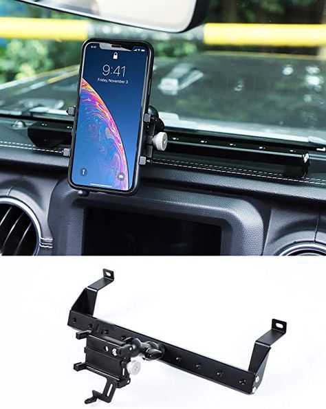 Amazon.com: Savadicar JL & JT Metal Phone Holder, Dash Cellphone Mount for 2018-2022 Jeep Wrangler JL JLU & Gladiator JT, Interior Accessories, Black : Automotive Molle Panel, Jeep Jl, Best Cell Phone, Jeep Wrangler Jl, Wrangler Jl, Toyota Tacoma, Jeep Wrangler, Phone Holder, Interior Accessories