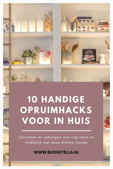 Opruimen en opbergen was nog nooit zo makkelijk met deze slimme trucjes. #opruimen #opruimhacks #hacks #lifehacks #huishouden #schoonmaken #huis #trucjes Household Hacks Lifehacks, Checklist New Home, Home Maintenance Schedule, Hacks Lifehacks, Home Maintenance Checklist, Organisation Hacks, Home Management, Home Organization Hacks, Tidy Up