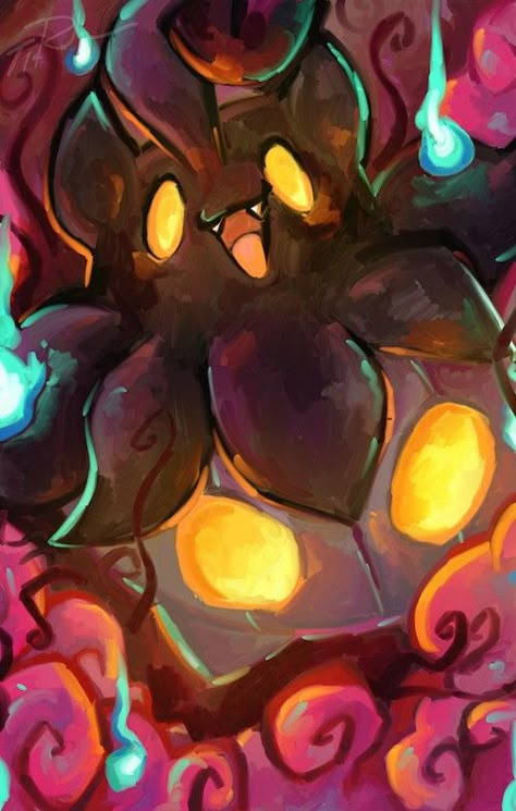 Ghost Type Pokemon, Pokemon Painting, Rare Pokemon Cards, Pokemon Halloween, Ghost Pokemon, Pokemon Backgrounds, Ghost Type, Pokémon Black And White, Pokemon Tattoo