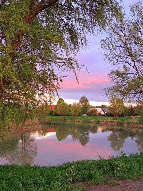 #spring #springinpoland #may #hellospring #village #poland #ilovepoland #countryside #lake #violetsky #sunset #goldenhour Poland Countryside, Polish Countryside, Poland Country, By The Lake, Hello Spring, Nature Aesthetic, 365 Days, Pretty Things, Poland