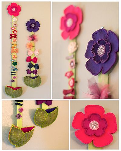 Hair Clip Organization Hair Clip Storage, Hair Clip Organizer, Hair Clip Holder, Hair Bow Holder, Bow Holder, Hair Clips Girls, Diy Hair Accessories, Felt Flowers, Felting Projects