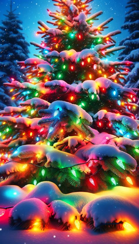 Christmas Wallpaper Colorful, Pretty Wallpapers Backgrounds Beauty, Beautiful Christmas Pictures, Christmas Phone Wallpaper Backgrounds, Christmas Phone Wallpapers, Phone Wallpaper Backgrounds, Snowy Background, Christmas Tree Wallpaper, Christmas Tree Background