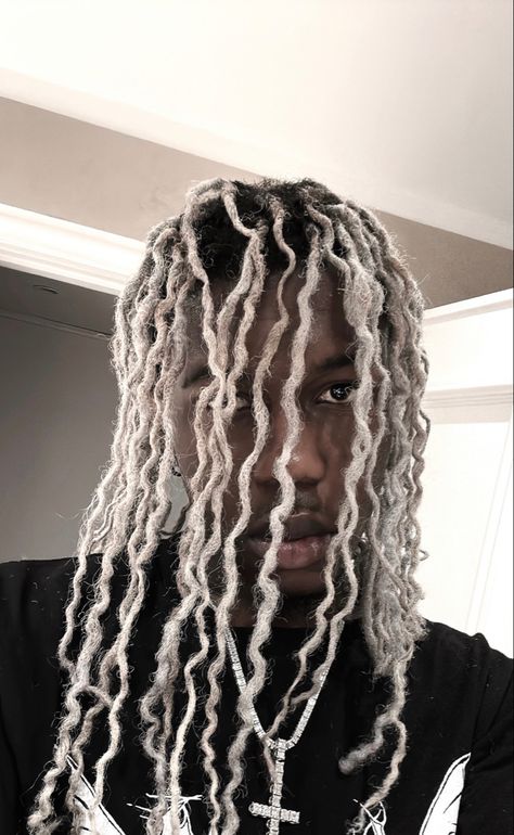 White Dreads, Grunge Aesthetics, Unique Nail Art, Rap Music Quotes, Destroy Lonely, Dreadlock Style, Dreadlock Styles, Black Men Hairstyles, Blue Aesthetic Pastel