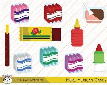 Art Party Decor, Candy Clipart, Weird Stickers, Latina Aesthetic, Mexican Kitchen, Mexican Candy, How To Make Banners, Scrapbooking Stickers, Stickers Wall