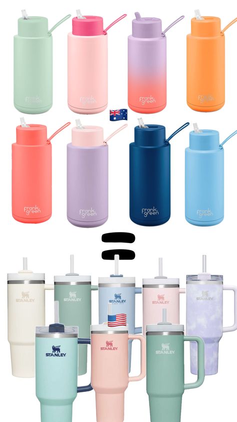 An Aussie girl who doesn’t  get the hype about Stanley cups Frank Green Combos, Frank Green Water Bottle, Frank Greens, Basic Aussie, Green Water Bottle, Aussie Girl, Frank Green, Stanley Cups, Colour Combos