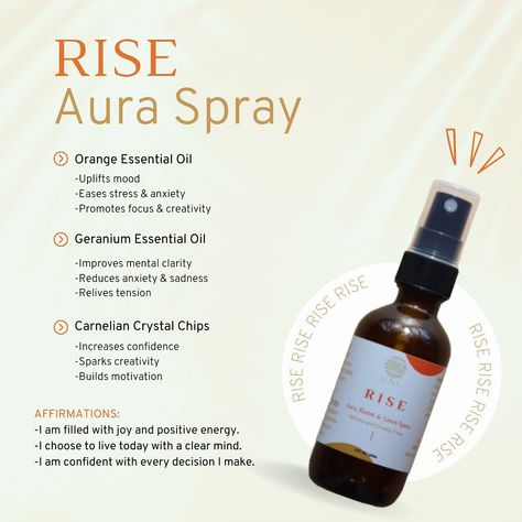 Spiritual Cleanse, Diy Room Spray, Aura Spray, Increase Confidence, Geranium Essential Oil, Clear Mind, Orange Essential Oil, Mind Body Spirit, Room Spray