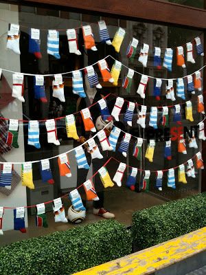 John Dee: June 2010 Socks Display, Sock Display, Stand Feria, Sock Store, Clothing Displays, Nautical Flags, Market Displays, Retail Merchandising, Store Window