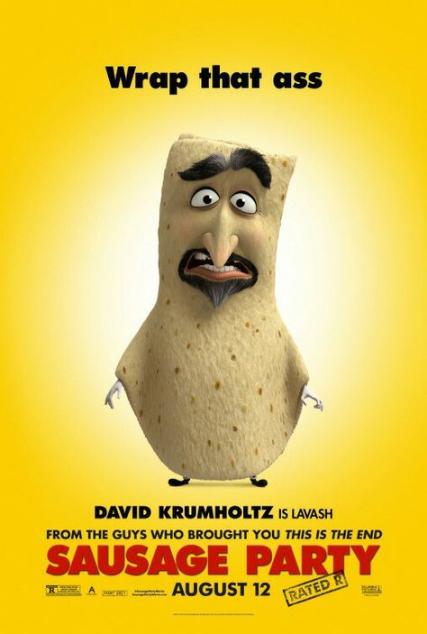 Sausage Party Movie, David Krumholtz, Cute Puppy Photos, Naruto Cool, Animated Movie Posters, Sausage Party, Party Characters, Dog Movies, Fantasy Props