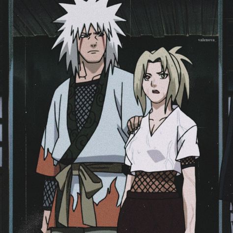 Jiraiya Tsunade, Jiraiya And Tsunade, Tsunade And Jiraiya, Naruto Jiraiya, Tsunade Senju, Kurama Naruto, Naruto Couples, Naruto Images, Kakashi Sensei