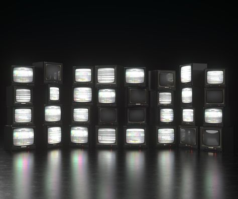 Wall Of Tv Screens, Crt Tv Aesthetic, Tv Photography, Tv Aesthetic, Apple Store Gift Card, Crt Tv, Tv Installation, Artwork Lighting, Light Font