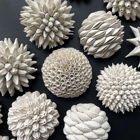 Heather Knight on Instagram: “Back on that studio grind. 🖤” Heather Knight, Ideas For Pottery, Textured Clay, Gathering Art, Clay Wall Art, Clay Studio, Clay Texture, Polymer Clay Jewellery, Clay Wall