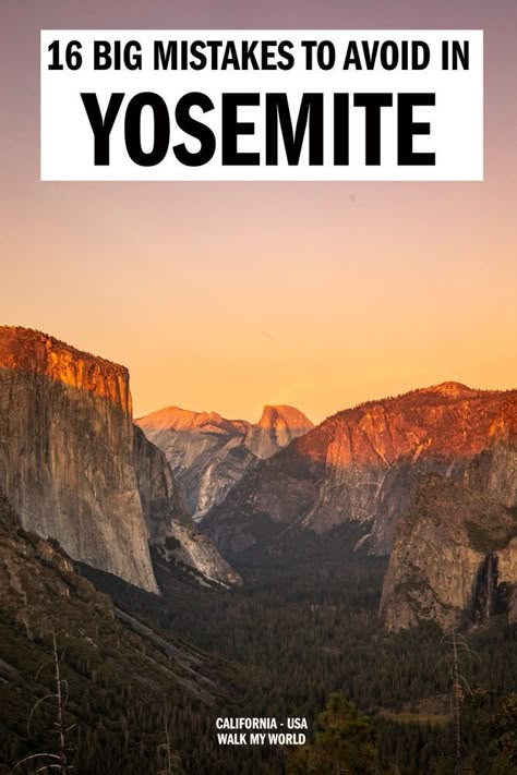 16 mistakes you need to avoid when visiting Yosemite to ensure you have the best time! We’ll tell you all the problems that can happen and how you can plan a trip of a lifetime to this incredible national park. #Yosemite #YosemiteNationalPark #USA #California Yosemeti National Park, Yosemite Trip Planning, Camping In Yosemite National Park, Visiting Yosemite National Park, Best Hikes In Yosemite National Park, Yosemite National Park Outfit, Yosemite Pictures, Yosemite Road Trip, Yosemite National Park Camping