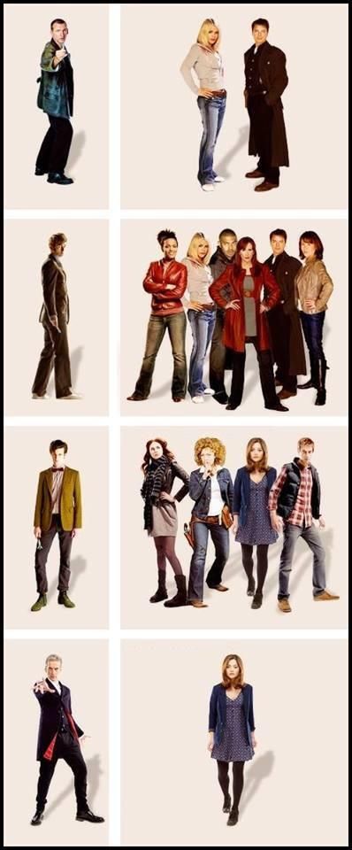 Doctors & their companions. :) Doctor Regeneration, Doctor Who 9th Doctor, 9th Doctor, Doctor Who Companions, 10th Doctor, Tenth Doctor, Matt Smith, Torchwood, Time Lords