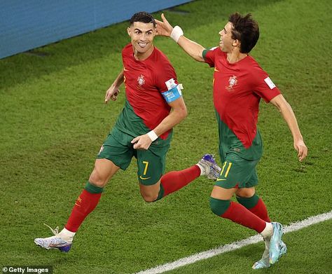 Cristiano Ronaldo shrugged off his Manchester United exit with a World Cup goal for Portugal Portugal Team, Portugal National Football Team, Portugal Soccer, Cristiano Ronaldo 7, Soccer Guys, National Football Teams, كريستيانو رونالدو, World Cup 2022, Man United