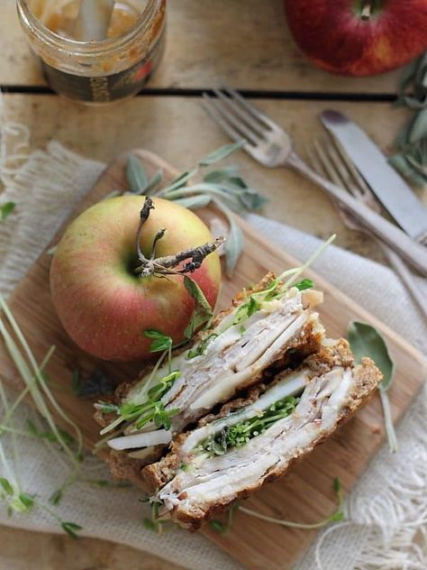 Autumn Lunch, Fresh Turkey, Club Sandwich, Delicious Sandwiches, Lunch Menu, Apple Butter, Wrap Sandwiches, Turkey Recipes, Om Nom