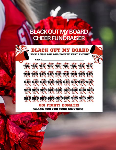 Cheerleading Fundraiser Ideas, Cheerleading Black, Cheerleader Fundraiser, Cheer Fundraiser Ideas, Cheer Printables, Cheer Fundraiser, Calendar Fundraiser, Cheer Black, Cheerleading Fundraiser