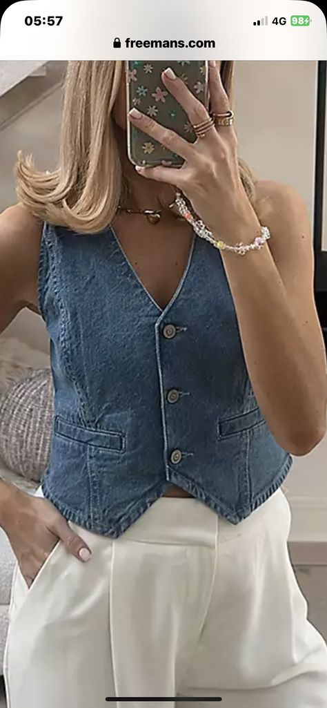 Denim Waistcoat Outfit, Denim Waistcoat Outfit Woman, Waist Coat Outfit, Waist Coat Outfit Women, Coat Outfit Women, Waistcoat Outfit Women, Waistcoat Outfit, Denim Waistcoat, Waist Coat