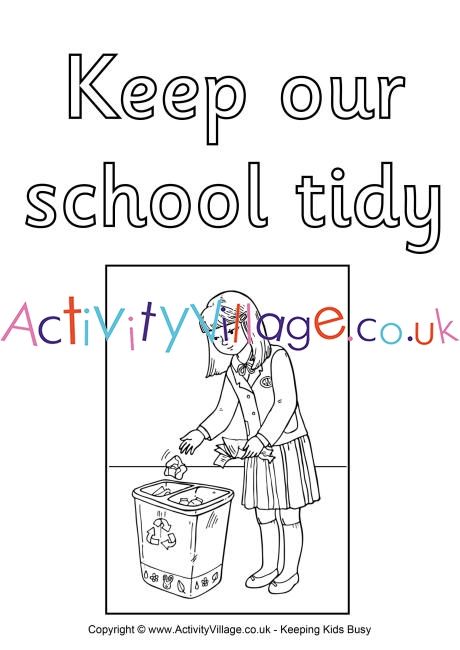 Keep our school tidy colouring poster Clean Classroom, School Clean, Wallpaper Lyrics, School Coloring Pages, Simple Poster, Bts Wallpaper Lyrics, Kids Behavior, School Posters, Poster Colour