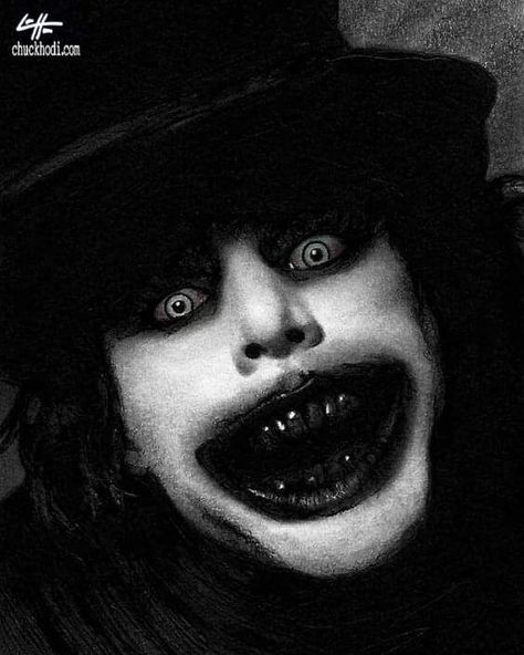 Iconic Horror Movie Costumes, Babadook Makeup, The Babadook Tattoo, Babadook Art, Smile Horror Movie, The Babadook Art, Horror Clowns Scary, Clown Horror Movie, The Babadook