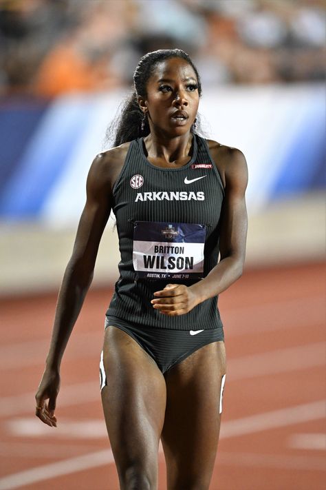 Britton Wilson (Arkansas) • 2023 NCAA Championships (Austin, TX) #athletics #sports Britton Wilson, Women Track And Field, Athletics Track, Ncaa Championship, Girls Sportswear, Workout Inspo, Athletic Girls, Human Poses, Sporty Girls