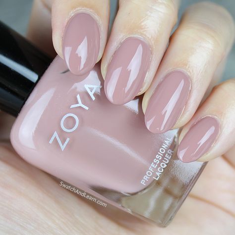 Zoya Nail Polish Colors, Nail Display, Mauve Nails, Long Nail Art, Color For Nails, Neutral Pink, Nails Fun, Light Mauve, One Color Nails