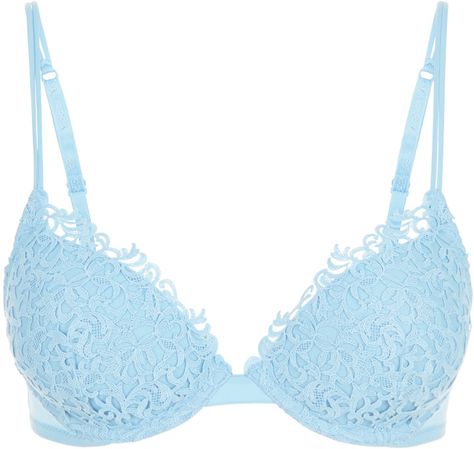 PETIT MACRAME Push-up bra Light Blue Lingerie, Bra Crochet, Light Blue Bra, Crochet Bra, Blue Lingerie, Blue Bra, Lingerie Sleepwear, Underwire Bra, Push Up Bra