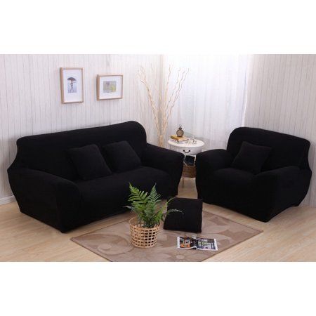 Washable Sofa Covers, Black Couches, Single Seat Sofa, Loveseat Covers, Old Sofa, Black Living Room, Loveseat Slipcovers, Buy Sofa, Cushion Sofa