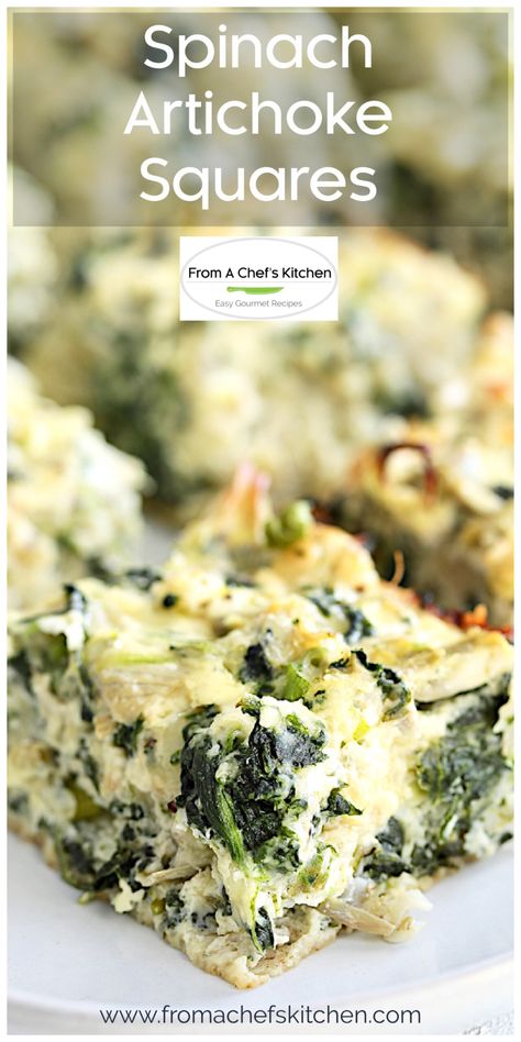 Spinach Artichoke Appetizer Bites, Spinach Artichoke Squares, Spinach And Artichoke Squares, Low Carb Holiday Side Dishes, Spinach Artichoke Balls, Spinach Squares Appetizers, Spinach And Artichoke Crostini, Spinach Artichoke Dip Pull Apart Bread, Spinach Artichoke Cream Cheese