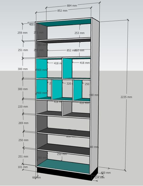 Standard Bookshelf Dimensions, Built In Bookshelves Measurements, Bookshelf Measurements, Bookshelf Size, Wooden Shelf Design, Carpentry And Joinery, Library Designs, Furniture Design Sketches, Furniture Design Chair