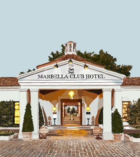 • Daily Illustration • Walking past the Marbella club hotel daily felt like a well needed illustration muse, it’s simply too stunning not to :) @marbellaclubh #illustration #marbella #art Hotel Illustration, Hotel Marbella, Pinterest Hashtags, Marbella Club, Daily Illustration, Retro Illustration, Childrens Illustrations, Hotels Design, Personal Photo