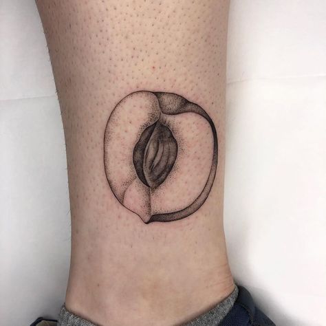 Sweet, simple peach slice. Thank you, Amanda! Peach Tattoo, Peach Slices, Tattoo Inspo, Infinity Tattoo, Thank You, Tattoos, Instagram