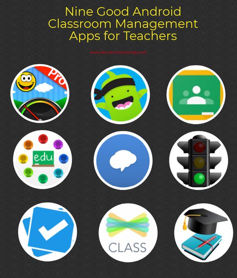 Nine Good Android Classroom Management Apps for Teachers Digital Learning Educational Technology, Educational Success, Classroom Management Preschool, Middle School Classroom Management, Kindergarten Classroom Management, Classroom Management Elementary, Teacher Websites, Apps For Teachers, Apps For Teaching