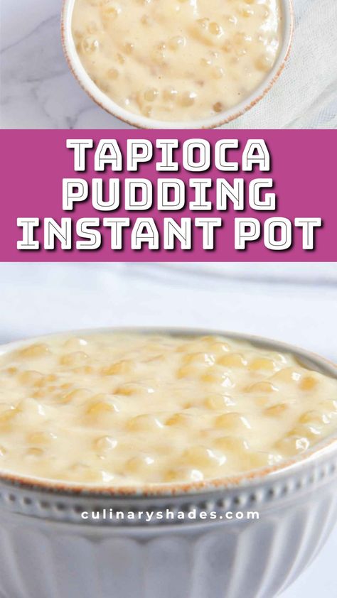 Instant Pot Tapioca, Tapioca Pudding Recipe, Pudding Breakfast, Best Pressure Cooker Recipes, Custard Recipe, Tapioca Pudding, Best Pressure Cooker, Pudding Dessert, Best Instant Pot Recipe