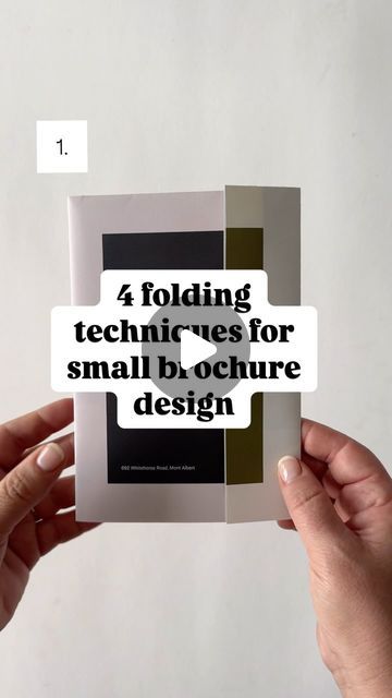 𝐁𝐚𝐦𝐛𝐫𝐚 on Instagram: "4 different folding techniques for small brochure design   1️⃣ Custom Fold by @savi_communications - 8pp poster fold with an extra panel for a short wrap around cover. 2️⃣ Concertina Wrap by @savi_communications - a 12pp concertina fold with wrap around cover  3️⃣ Poster Concertina by @io_design_company - a 16pp A3 down to A6 concertina  4️⃣ Broster (Brochure/Poster) by @placelabrmit - an 8pp booklet that opens in to a poster on the reverse side, made possible by the clever slit down the middle   All printed by us ✋🏼 . . . . . . . . . #graphicdesignmelbourne #graphicdesignblg #graphicdesigninspiration #creativecontent #creativecontentbuilders #printedinmelbourne #melbourneprint #graphicdesignercommunity #cmykprinting #printanddesign #designinspire #graphicdesig Poster Folding Techniques, Services Brochure Design, Creative Pamphlet Design Ideas, Brochure Folding Ideas, Corporate Brochure Design Layout, Unique Brochure Folds, Bi Fold Brochure Design, Folded Brochure, Graphic Design Videos