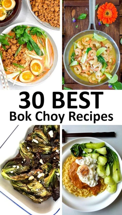 How to cook bok choy - the best bok choy recipes. Book Choy In Ramen, How To Cook Book Choy, Book Chop Recipes, Boy Choy Recipes, Bock Choy Recipes, Book Choy, Chicken Udon Soup, Choy Recipes, Lemongrass Soup