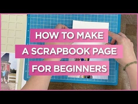 Step by Step Scrapbook Page For Beginners | Get Started Scrapbooking with Simple Tools - YouTube 4x6 Scrapbook Layouts, How To Start A Scrapbook, Scrapbooking For Beginners, Easy Scrapbooking Ideas Simple, How To Scrapbook For Beginners, Scrapbook For Beginners, Beginner Scrapbooking, Mosaic Moments, Scrapbook Videos