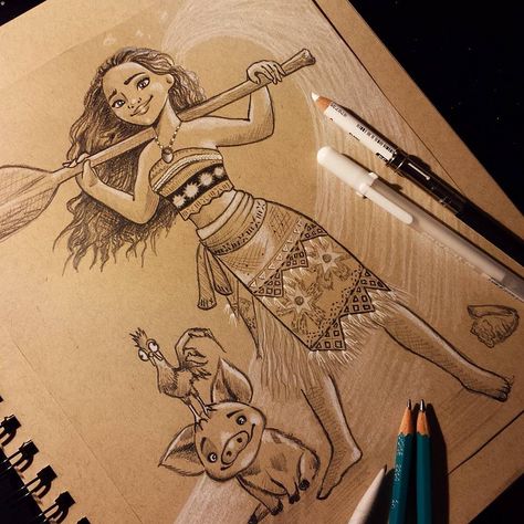 Moana Sketches, Moana Drawing, Sketch Disney, Disney Character Drawings, Moana Disney, Disney Fanart, Animation Art Sketches, Disney Princess Drawings, Princess Drawings