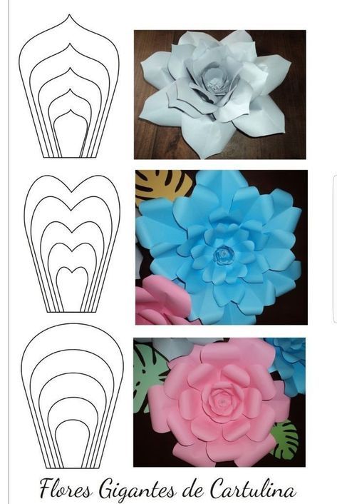 Dekoratívne Vence, Paper Flower Patterns, Paper Flower Art, Origami Rose, Fleurs Diy, Paper Flower Decor, Paper Flower Template, Handmade Flowers Paper, Paper Flower Backdrop