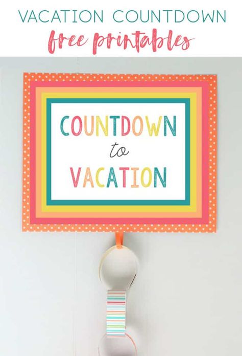 vacation countdown idea | kids idea | countdown | family idea | summer | summer ideas for kids | planning for vacation Birthday Countdown Ideas, Countdown To Vacation, Vacation Countdown Ideas, Countdown For Kids, Fun Summer Activities For Kids, Countdown Ideas, Vacation Countdown, Home Printables, Birthday Countdown