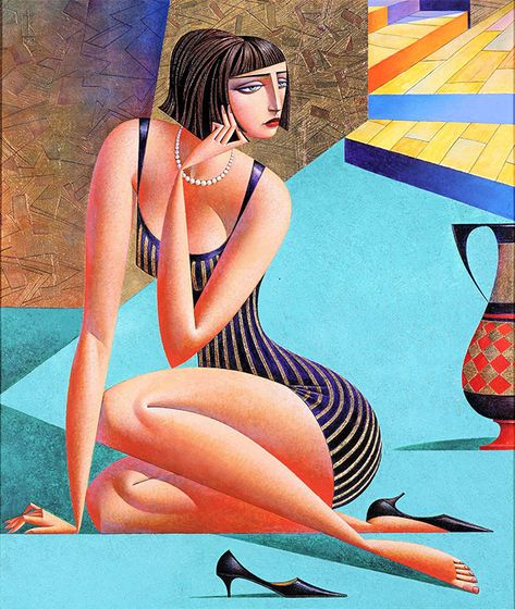 Artist of the day: Artist of the Day, March 27, 2021: Georgy Kurasov, a Russian painter (#1242) Georgy Kurasov, Fabian Perez, Cubist Art, Alex Colville, Cubism Art, Audrey Kawasaki, Russian Artists, Cubism, Fine Art Gallery